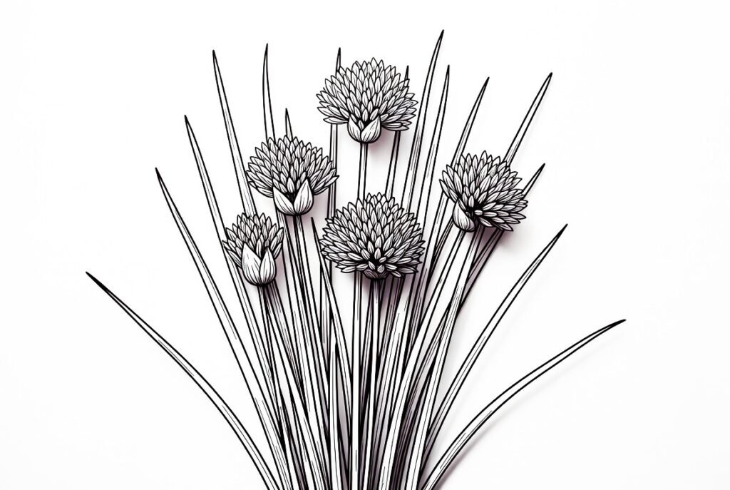 FIORI PRIMAVERILI DA COLORARE - ERBA CIPOLLINA